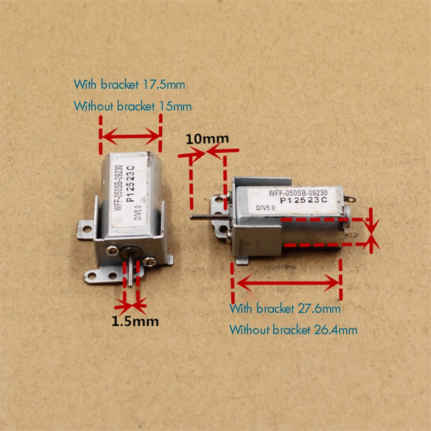 Мини-мотор с щетками из драгоценных металлов DC5V-12V 6200 об/мин - 16800 об/мин Micro DIY с фиксированным кронштейном диаметром вала 1,5 мм.