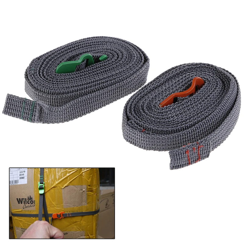 

Camping Hiking Rope Durable Quick Release Luggage Strap with Stainless Steel Hook Outdoor Tool