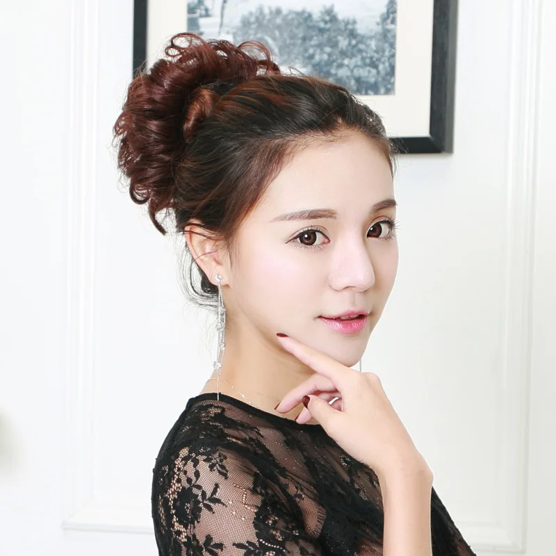 Кудрявые волосы хвосты натуральные накладные женские прически термостойкие