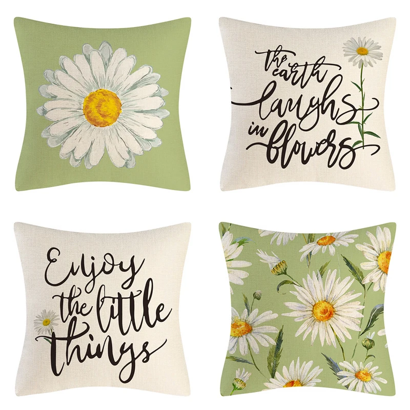 

Pillowcase Daisy Home Decoration Pillowcase Daisy Pillowcase Sofa Cushion Cover Office Decoration Pillowcase 45x45cm