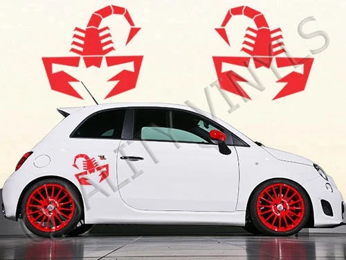 Наклейки с логотипом на дверь для 2 шт./пара P21 FIAT Скорпион ABARTH 500 PUNTO | Автомобили и