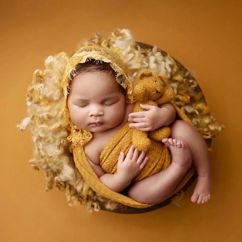 Новорожденный Подставки для фотографий Одеяло ребенка пеленать Обёрточная