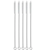 5pcs bar accessories drinking straw reusable straws with cleaner brush set high quality eco friendly stainless steel metal straw