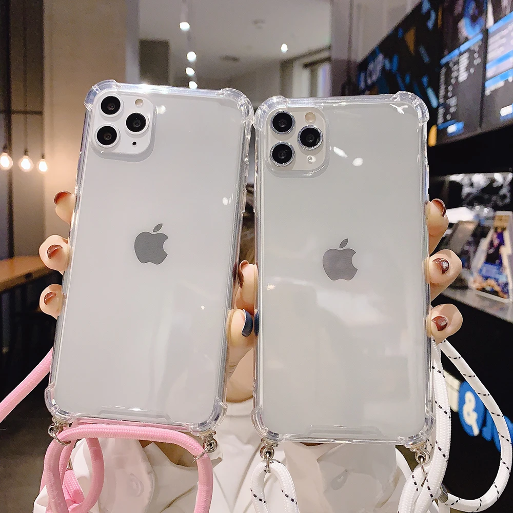 Чехол для iPhone 11 Pro Max XR X XS 7 8 6 Plus мягкий ударопрочный прозрачный чехол из ТПУ с