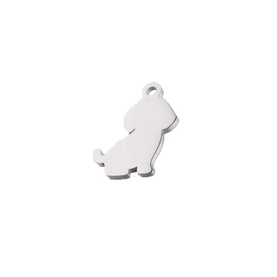 

20Pcs/Lot 21*12mm Pet Dog Charms Mirror Polish Stainless Steel Charms For DIY Making Necklace Bracelets Keychain Pet Jewelry