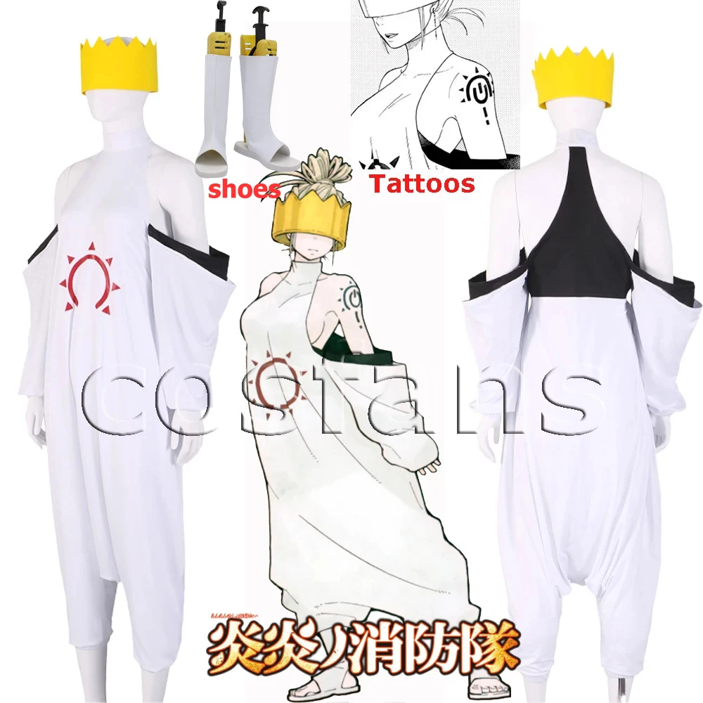 Disfraz de Anime Enn No Shouboutai Haumea, mono de la fuerza de fuego, disfraz de Cosplay, para fiesta de Halloween y Navidad