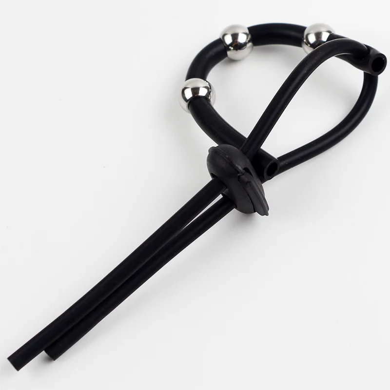 Электрический проводящий резиновое кольцо Glans электро шок секс игрушки для