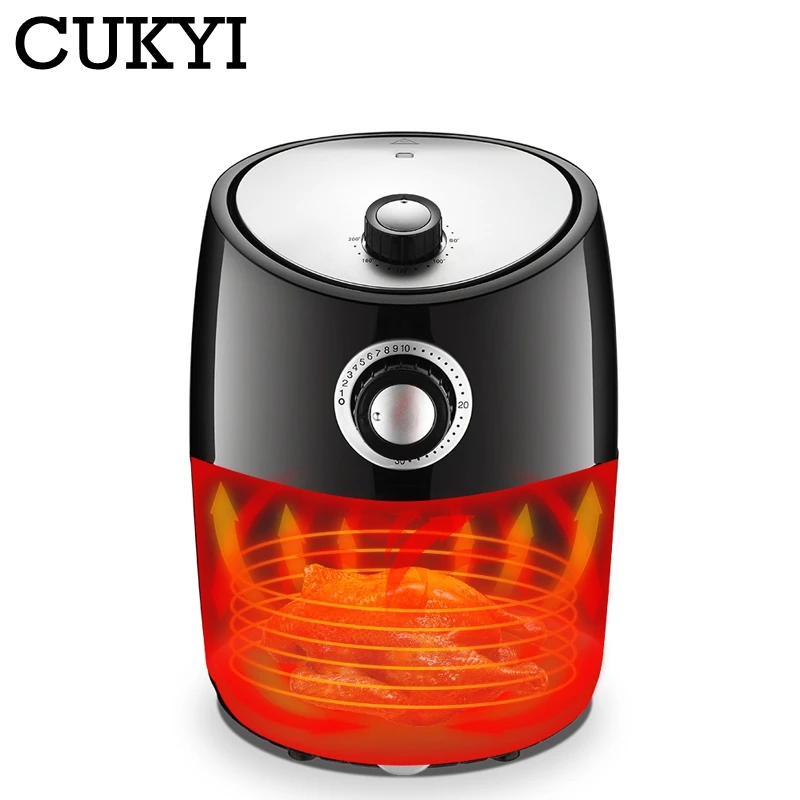 Электрическая мини Фритюрница CUKYI 2.2L 220 В 1000 Вт не липкая кухонная утварь для