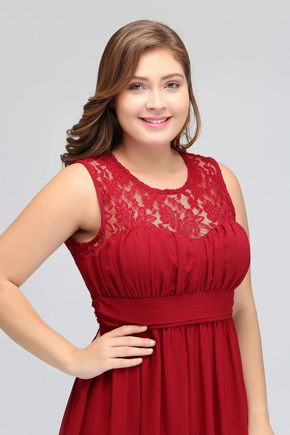 Винно-красные платья для подружек невесты Длинные блестящие шифоновые кружевные