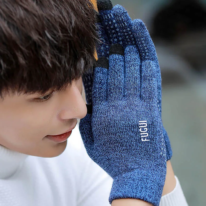 Унисекс кашемировые трикотажные женские осенне зимние теплые перчатки Calymel для