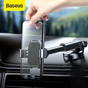 baseus car phone holder strong suction cup car mount holder 360 degree gravity car holder stand for mobile phone free global shipping