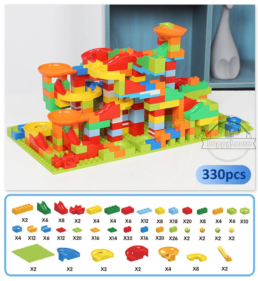 

Marble Race Run Blocks Building Blocks Funnel Slide Blocks DIY Bricks Toy Educational Toys for Kids Blocks