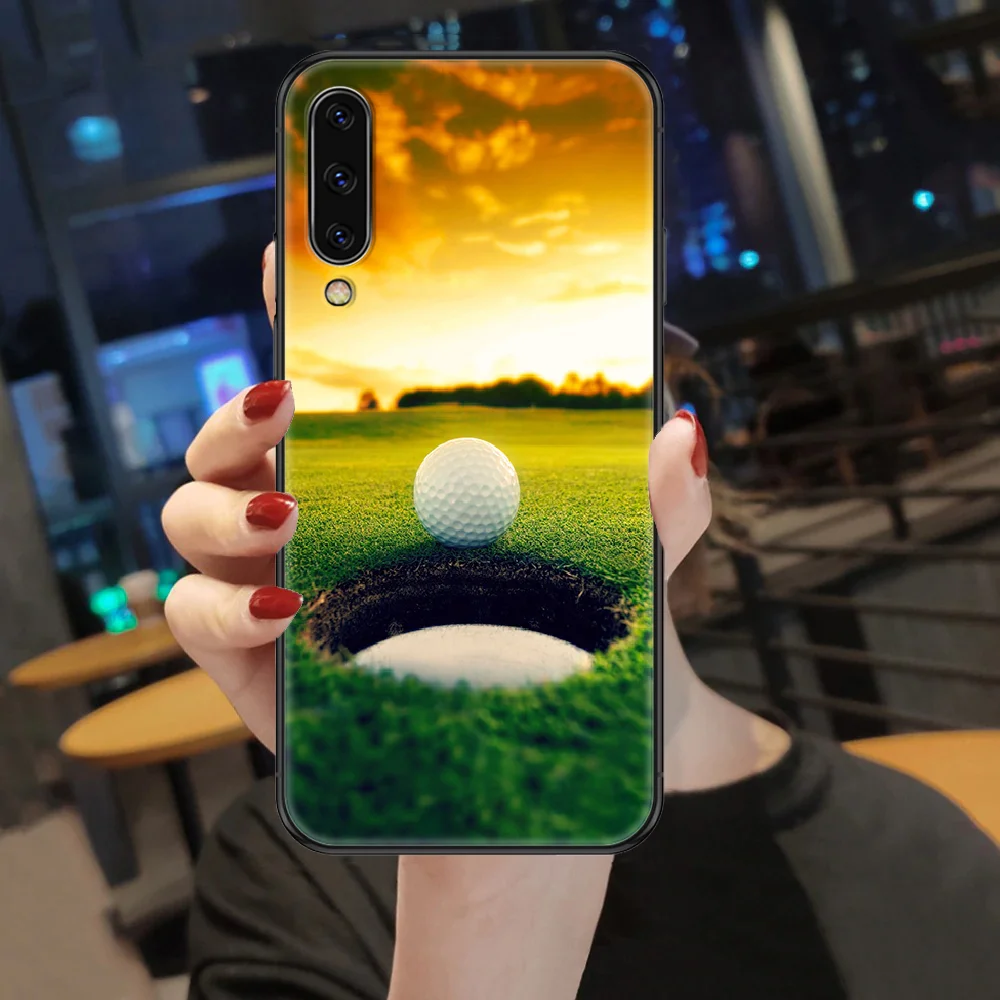 

golf equipment brand Phone case For Samsung Galaxy A 3 5 7 8 10 20 21 30 40 50 51 70 71 E S 2016 2018 4G black painting shell