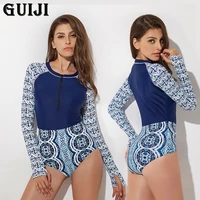 %e3%80%90guiji%e3%80%91ready stock 2021sexy one piece womens swimsuit hot spring slimming long sleeves surfing wetsuit swimsuit
