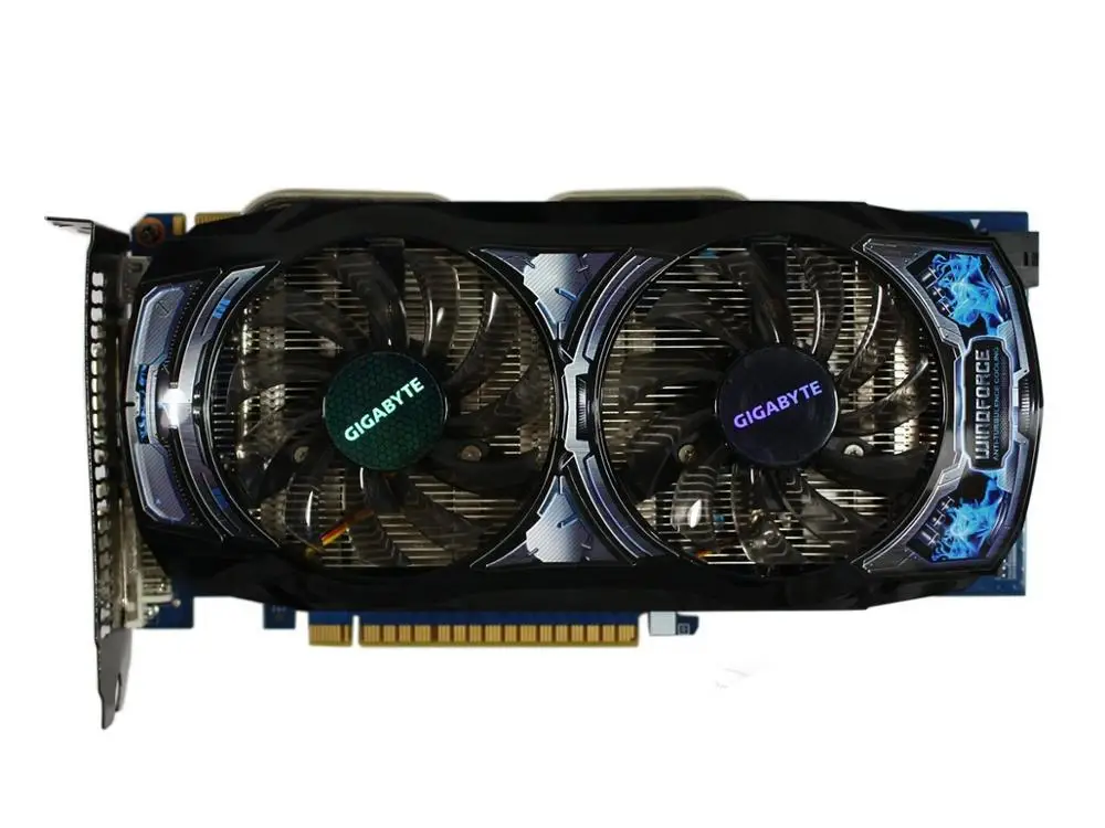 Видеокарты Gigabyte GV N450OC 1GI 128 Bit GTS450 1G GDDR3 MiniHDMI DVI для Nvidia Geforce GTS 450 оригинальная б/у