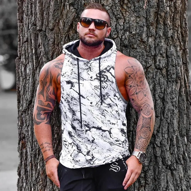 Новый Для мужчин Бодибилдинг безрукавки для женщин тренажерные залы Фитнес