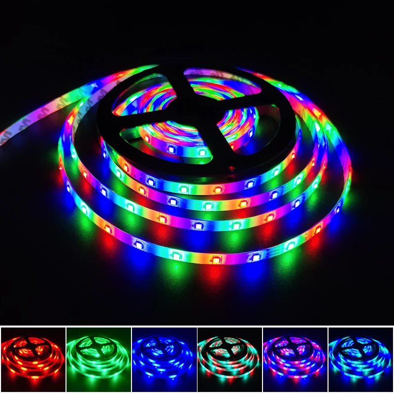 

Bluetooth LED Strip DC12V RGB SMD 2835 Ribbon LED Tape Flexible 5M 10M 15M Diode Tape Waterproof Remote with Multicolor
