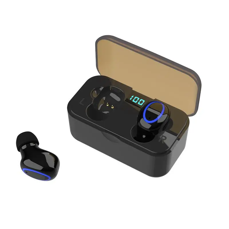 Новинка 2021 настоящая Беспроводная TWS Bluetooth-гарнитура с цифровым дисплеем 5 0