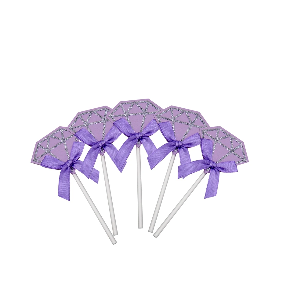 purple 10 шт. счастливые топперы для торта на день рождения оформление коктейлей Топпер выбор вечерние сувениры для DIY Baby Shower/день рождения поставки - Цвет: purple