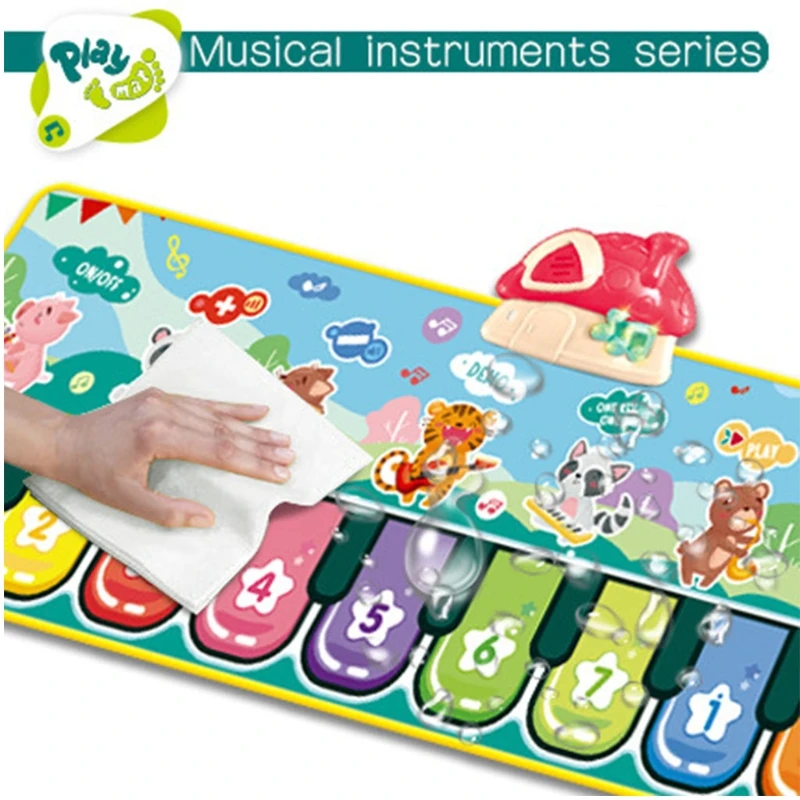 

Детская имитация T5EC, пианино, складной танцевальный коврик, реалистичные игрушки для игр, Электрический мягкий набор из полиэстера, портати...