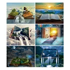 Алмазная 5D картина с водопадом YI Bright, полное сверление, вышивка Daimon, пейзаж, закат, мозаика, украшение для дома