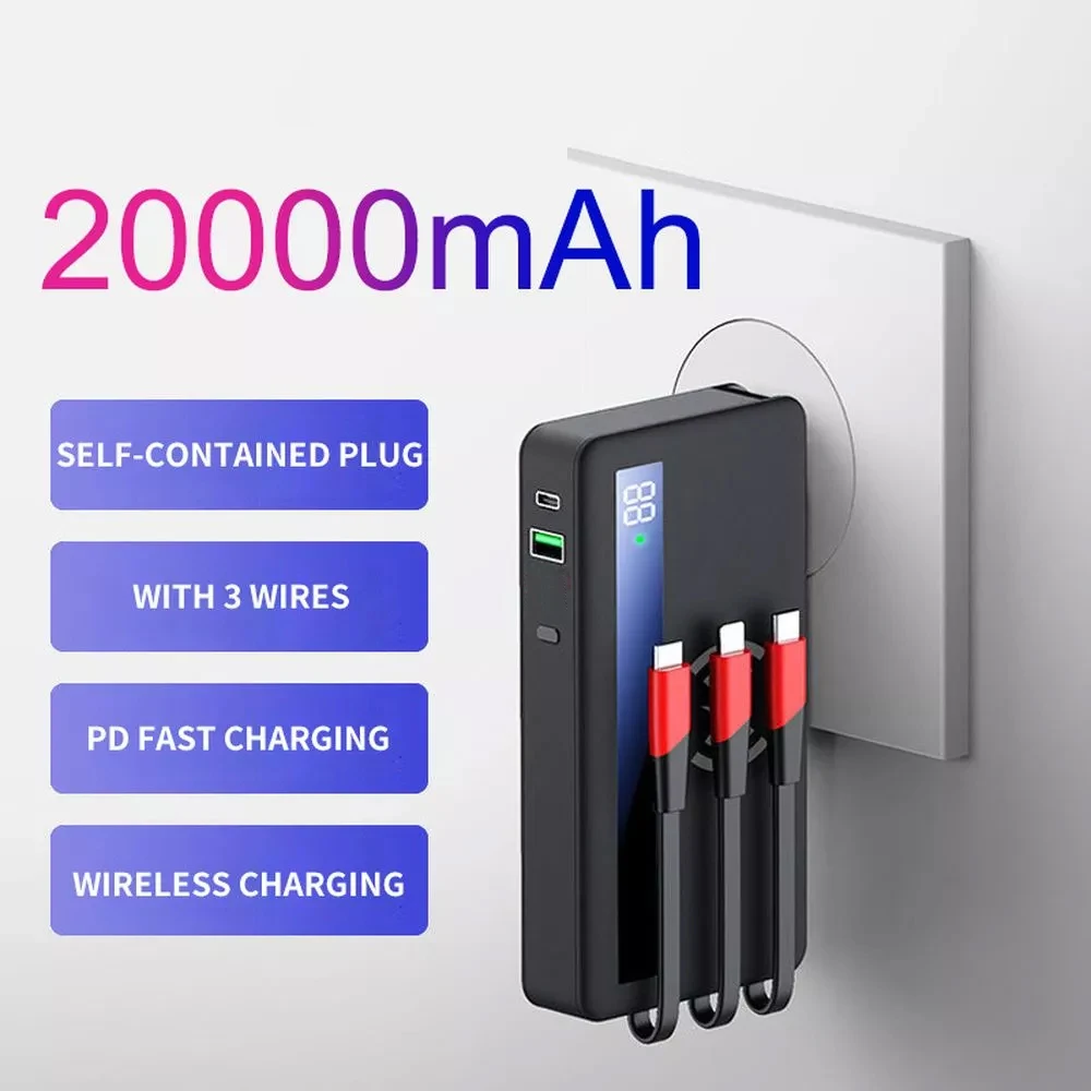 Wireless Power Bank 20000mAh PD QC 3.0 Fast Charging Powerbank 10000mAh Portable External Battery Charger for iPhone Samsung MI | Мобильные