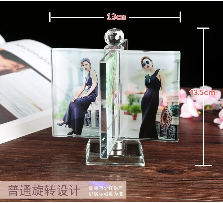 4 Customized Rotating Windmill Photo Frame Exquisite Crystal Wedding Glowing Frame for Diamond Painting Picture Car Decor Gift New - Цвет: 4