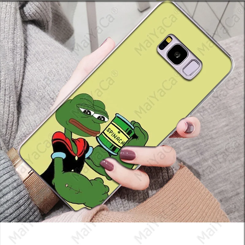 MaiYaCa Pepe мемы грустная лягушка Новинка чехол для телефона Fundas Крышка для samsung S9 S9 плюс S8 S8plus S7 S6 S5 крышка