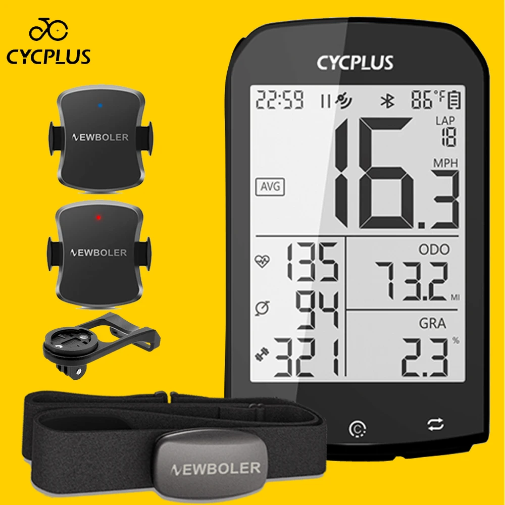 

CYCPLUS M1 GPS Bicycle Computer Bike Speedometer Cycling ANT+ Cadence Heart Rate Sensor For Garmin Wahoo Bryton IGPSPORT Strava