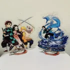 Аниме рассекающий демонов Zenitsu Tanjirou Inosuke фигурка Kimetsu No Yaiba акриловая модель на подставке настольное украшение стоячий знак игрушки
