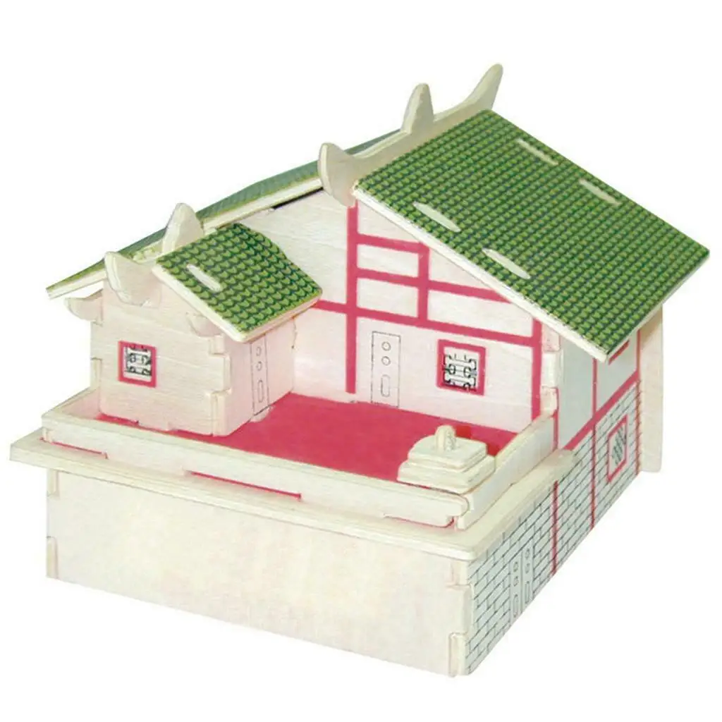Woodcraft DIY 3D Строительный набор Глобальная модель дома деревянная головоломка для