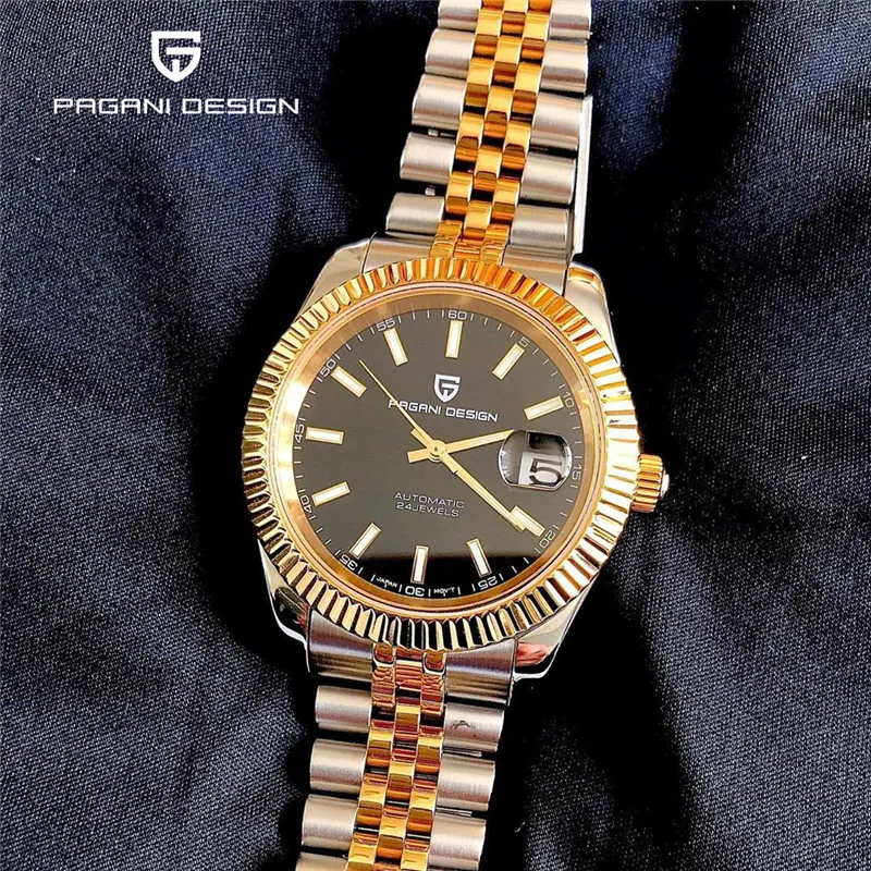 

PAGANI DESIGN Luxury Brand Gold Men's Watches Mechanical Business Automatic Watch Male Wateroproof Clock Men Watch Reloj hombre