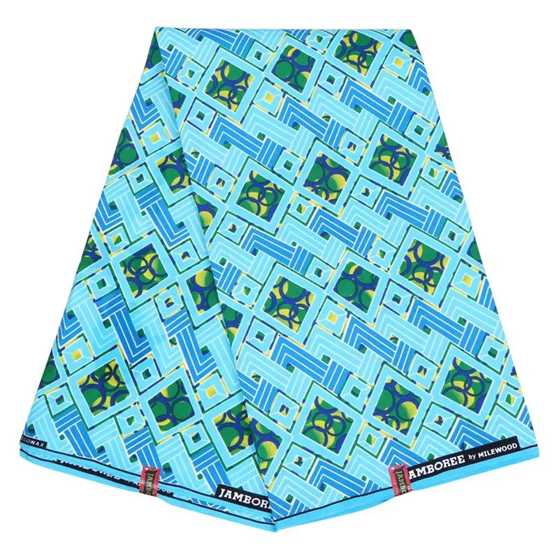 polyester Ankara Africa prints batik fabric real dutch wax tissu high quality 6yards fashion African sewing for party dress