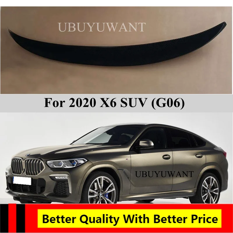 

EPFBSQP Car Rear Trunk Spoiler Wing For 2019 2020 BMW X6 X6M G06 M50d M50i Carbon Fiber Boot Lid Lip Tail Wing Spoiler P Style