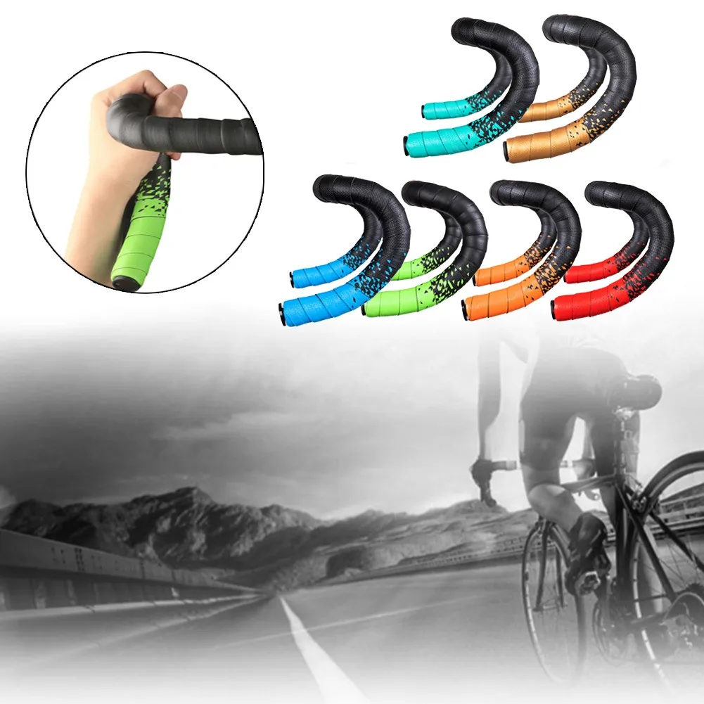 

2pcs Bicycle Handlebar Tape Belt Road Mtb Bike Dead Fly Non-Slip Handle Bar Rubber Tape Wrap Cycling Bike Handlebar Accessories