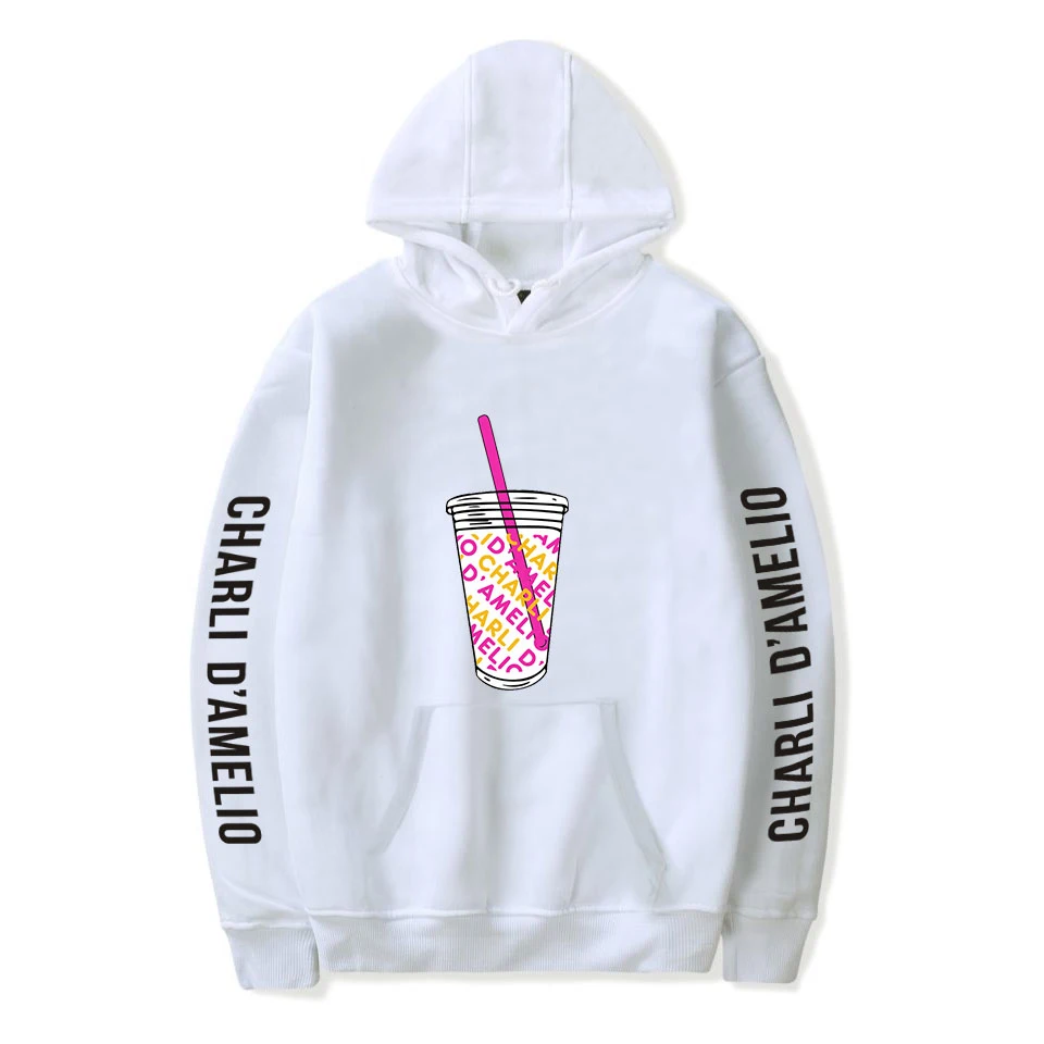 

New Ice Coffee Splatter Hoodies Sweatshirts Men and Women hoodie Charli DAmelio Pullover Fashion Casual Costume Tracksuit tops