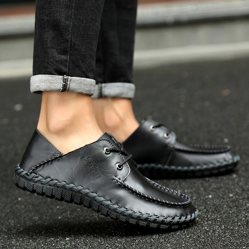 

Сезон весна-осень; Обувь с перфорацией типа «броги»; Кожаная мужская обувь мужские пошитые вручную; Туфли-оксфорды на плоской подошве; Дизай...