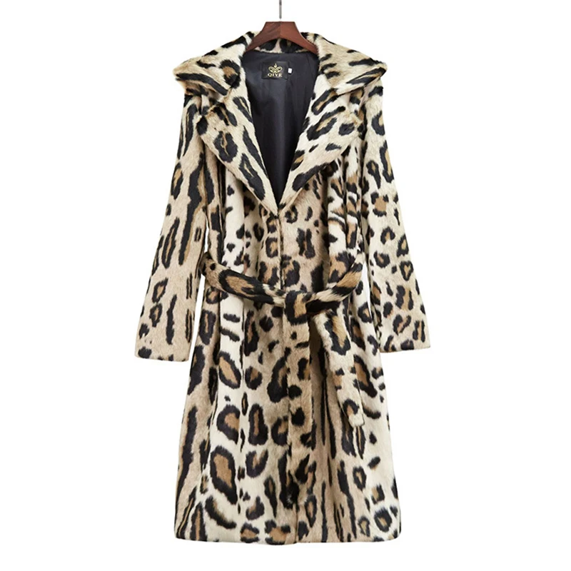Пальто с леопардовым принтом новое пальто из искусственного меха на осень и зиму