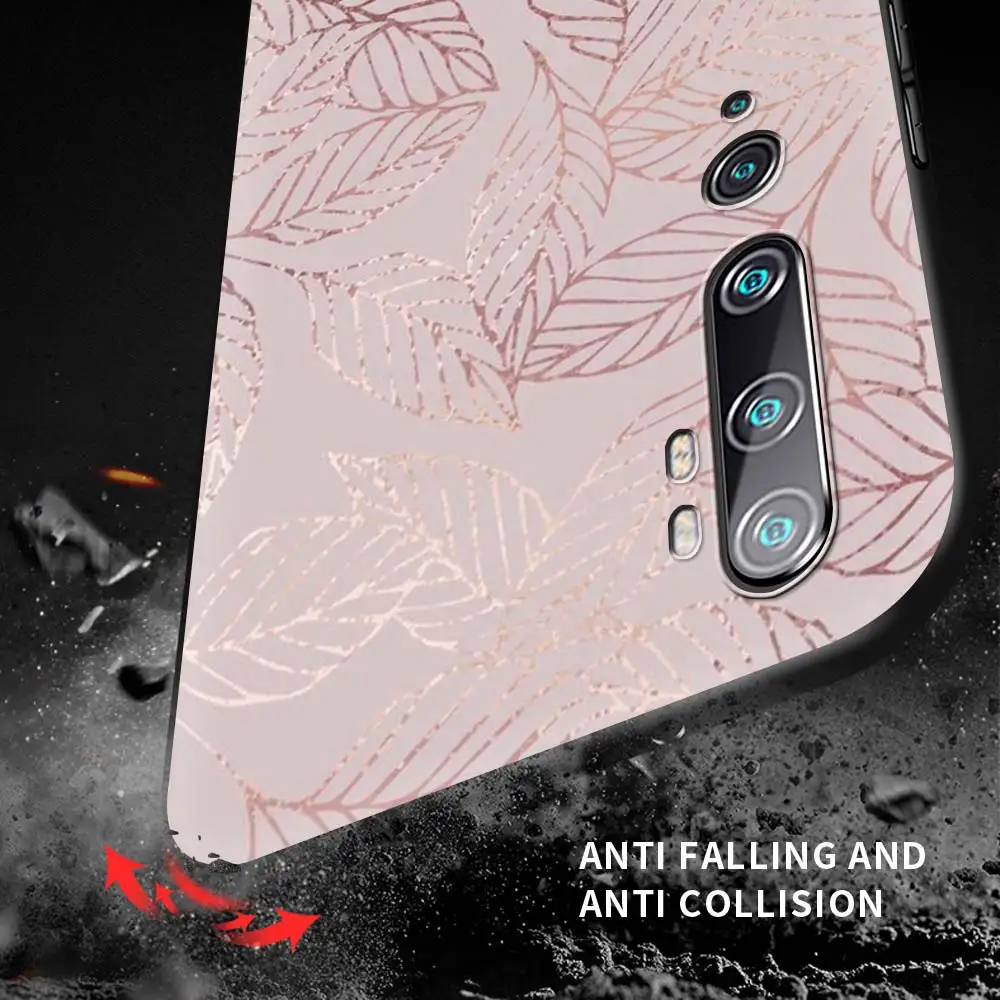 

Rose Pink Bling Case For Xiaomi Mi Poco X3 NFC 10T Pro Note 10 Lite 9T 10S M3 11 CC9 CC9e A2 Shockproof Phone Cover Funda Shell