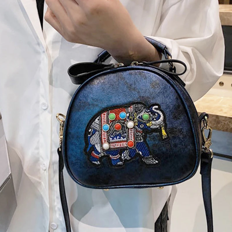 Женские сумки с вышивкой в винтажном стиле широкий ремешок бабочкой из