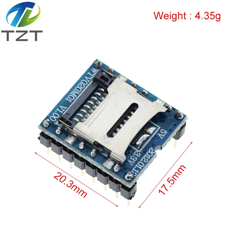 1 шт./лот WTV020 SD WTV020SD 20SS мини карты MP3 звуковой модуль для ПИК 16P|sound module|sd card modulemp3 module