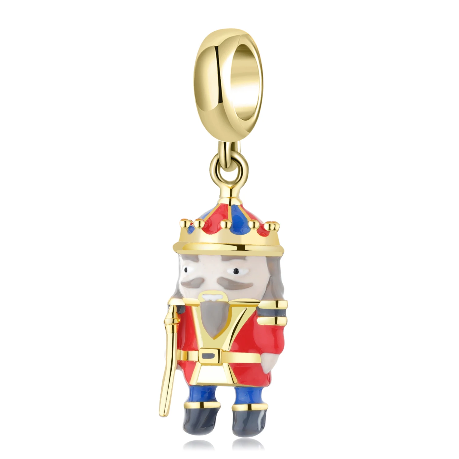 

Шарм-подвеска из серебра 100% пробы с позолоченными бусинами