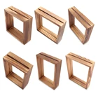 Плетеный абажур из натурального дерева фоторамка Семья винтажный фон для фото рамки домашний декор рукоделие арт мини картинками Свадебный декор DIY Образец растения рамка