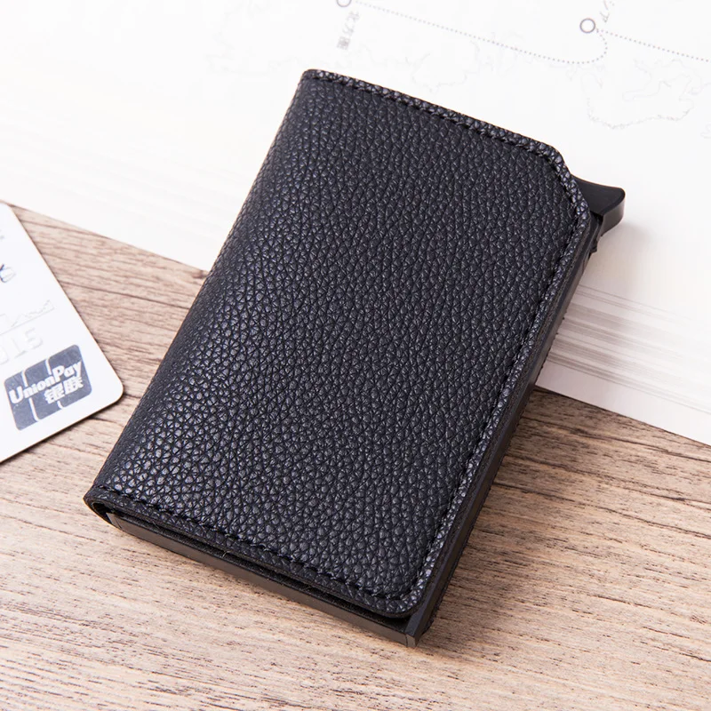 Мужской держатель для кредитных карт с Rfid-защитой деловой бумажник из