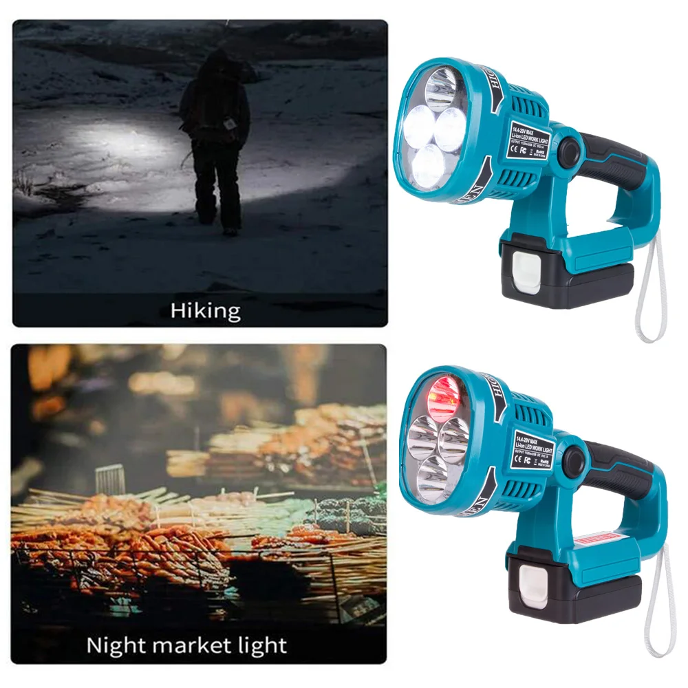 Светодиодный фонарь под батарею Makita 3 Вт/12 Вт 18 В для литиевых батарей BL1430 BL1830 (без