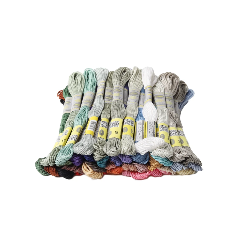 Коллекция сезонов 100% нитки для вышивки из египетского хлопка 40 разных цветов в