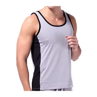 softy comfortable sexy mens tank tops round neck sleeveless muscle fitness lace undershirt summer only vest top