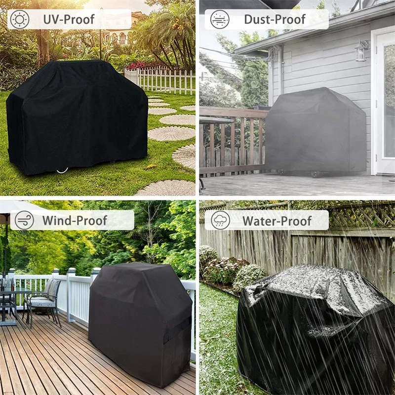 29 Sizes Waterproof BBQ Cover Anti-Dust Outdoor Heavy Duty Charbroil Grill Rain Protective Barbecue Black | Дом и сад