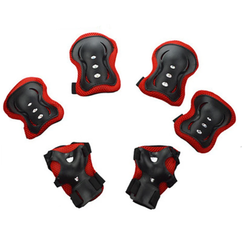

6 Pcs/lot Kids Outdoor Sports Protective Gear Knee Pads Elbow Pads Wrist Guards Roller Skating Safety Protection Brace Sport