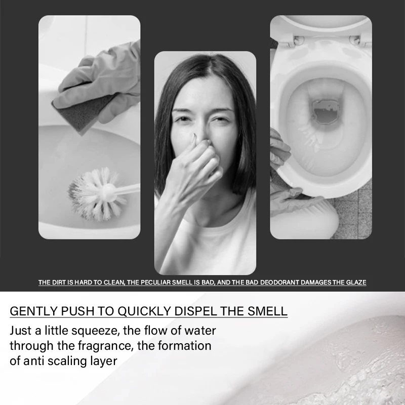 

Flower Shape Toilet Cleaning Smell Freshing Aromatic Gel Toilet Deodorant Cleaner